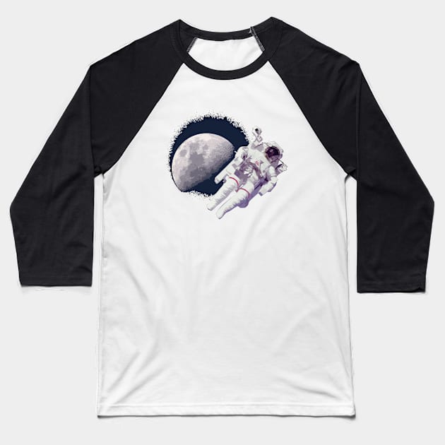 Fly Away from Moon Baseball T-Shirt by i2studio